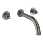 Grohe Atrio private collection 3-gats wastafelkraan z/grepen graphite geborsteld SW930008