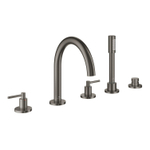 Grohe Atrio 5-gats badrandcombinatiehard graphite geborsteld SW930405