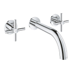 Grohe Atrio S-size 3-gats kruisgrepen wandmengkraan chroom SW930457