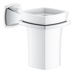 Grohe Grandera Porte-gobelet avec verre - 8x8x10.2cm - Chrome SW930502