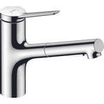 HansGrohe Zesis M33 Mitigeur de cuisine 150, douchette extractible en métal, 2 jets SW918685