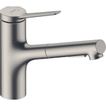 Hansgrohe Zesis M33 - 1 greeps keukenkraan - 150 metalen uittrekbare vdche - 2jet - sbox - rvs look SW918551