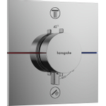 HansGrohe ShowerSelect Comfort E Thermostat pour installation encastrée pour 2 systèmes avec combinaison de sécurité intégrée selon EN1717 SW918145