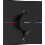 Hansgrohe ShowerSelect Comfort E Mitigeur thermostatique - encastré - 1 fonction - sortie supplémentaire - noir mat SW918006