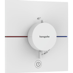 Hansgrohe ShowerSelect Comfort E Thermostat - encastré - 1 fonction - sortie supplémentaire - blanc mat SW918016