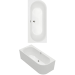 Villeroy & Boch Oberon 2.1 Baignoire adossée pour installation d'angle gauche - 1800 x 800 mm - blanc alpin brillant (blanc) SW957888