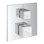 Grohe Grohtherm Cube Mitigeur douche thermostatique - partie de finition - avec inverseur - White Attica SW960283