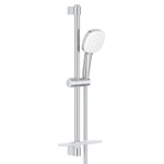 GROHE Tempesta 110 Cube Ensemble barre de douche - 60cm - douchette à main carrée - 3 types de jets - flexible de douche lisse - avec porte-savon - chrome SW999104
