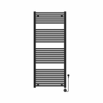 Royal Plaza Eros Elektrische Radiator - 140x60cm - 900W - met thermostaat - stralingsbuis rond - mat zwart SW1127022