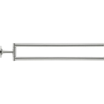 Duravit Starck T Porte-serviette - 2 bras - 46.5cm - rotatif - Inox brossé SW962370
