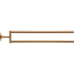 Duravit Starck T Handdoekhouder - 2 stangen - 46.5cm - draaibaar - geborsteld brons SW962043