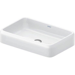 Duravit Qatego opzetwastafel 60x40cm z/kr.gat z/overl. h.gl. wit SW997765