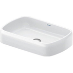 Duravit Qatego opzetwastafel 60x40cm z/kr.gat z/overl. h.gl. wit SW997795