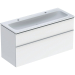 Geberit icon ensemble de meubles de salle de bains 120x63x48cm 2 tiroirs avec fermeture douce en aggloméré blanc SW637867