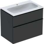 Ensemble de meuble Geberit iCon 75x63x48cm 2 tiroirs avec softclose Panneau de particules lava mat SW637860