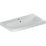 Geberit Icon Light lavabo 75x42x17cm 1 vasque 1 trou de robinet Au centre avec trop-plein Céramique Blanc brillant SW546855