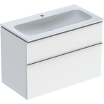 Geberit ICon wastafel - 90cm KeraTect - met onderkast - 2 la - softclose - wit chroom SW637693
