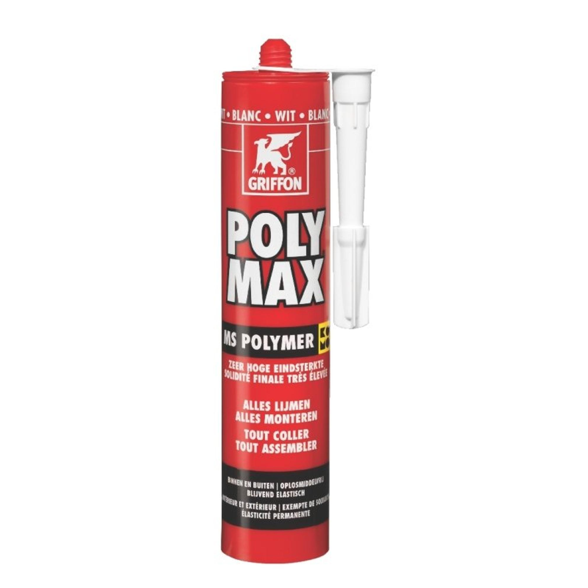 Griffon Poly max ms mastic adhésif 290 ml. blanc - 6150450 