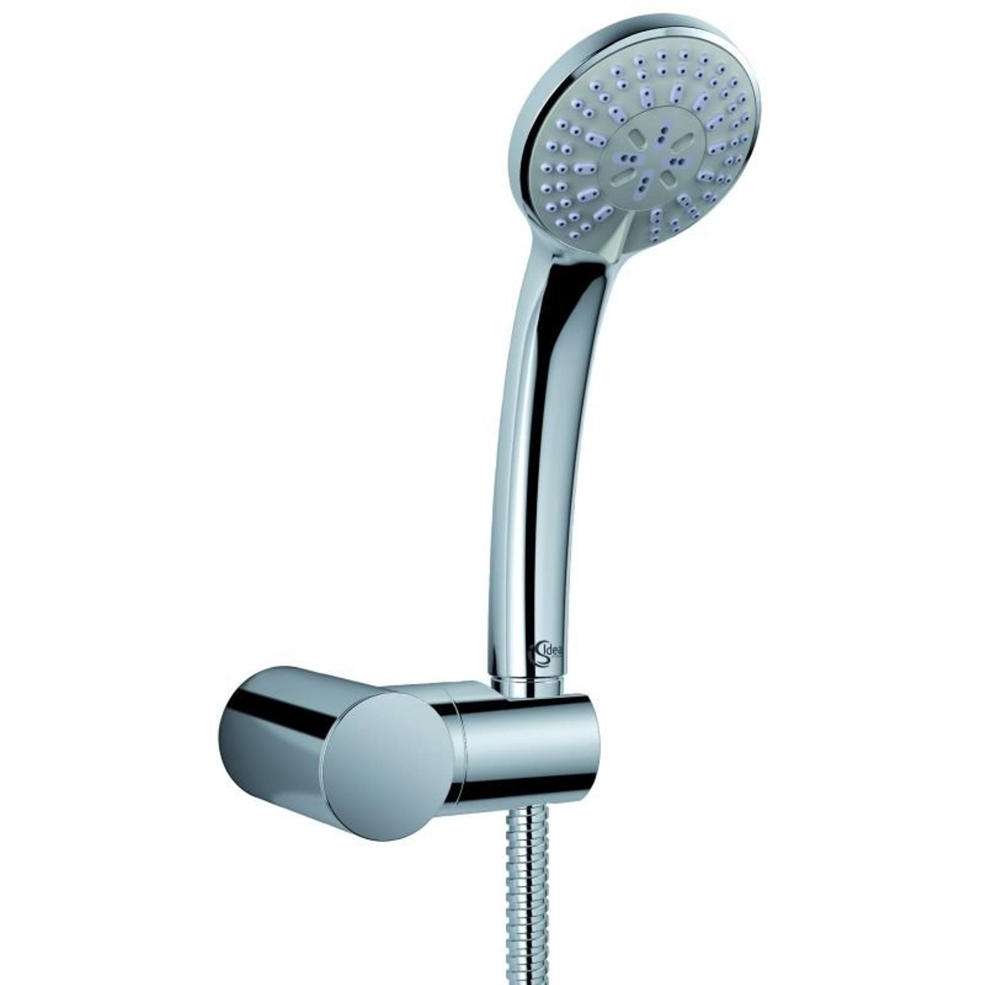 Ideal Standard Idealrain Set de bain avec flexible de douche 150cm  douchette à main 8cm 3 jets et support réglable chrome - B9507AA 