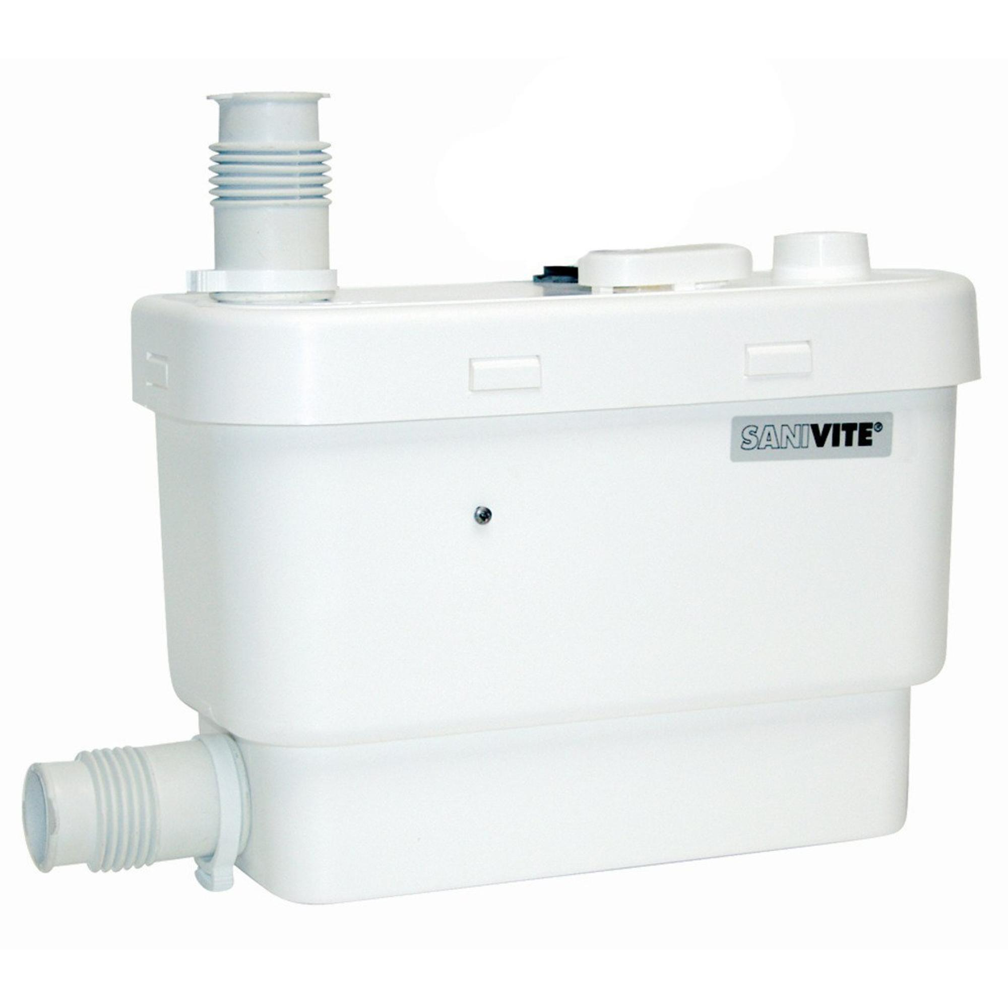 Sanibroyeur Sanivite pompe d'eaux usées pour cuisine douche baignoire et  lavebo relevage 5m ou 50m horizontale blanc - 005096 