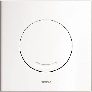 Wisa Argos plaque de commande plastique mécanique 16x16cm avec interruption de chasse pour élément WC XS blanc