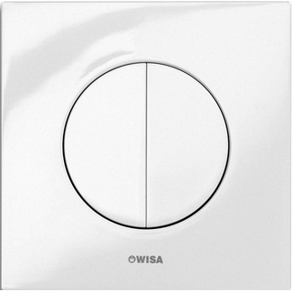 Wisa Maro Plaque de commande carrée plastique dualflush DF blanc