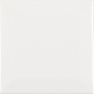 Mosa Trocadero carreau de mur 9.7x9.7cm 9mm avec facette classique blanc brillant