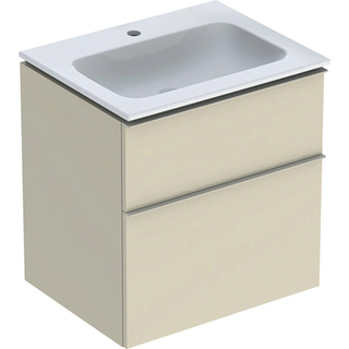 Geberit icon ensemble de meubles de salle de bains 60x63x48cm 2 tiroirs avec fermeture douce en aggloméré gris sable