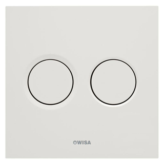 Wisa Luga plaque de commande plastique pneumatique 16x16cm avec double chasse pour élément WC XS blanc