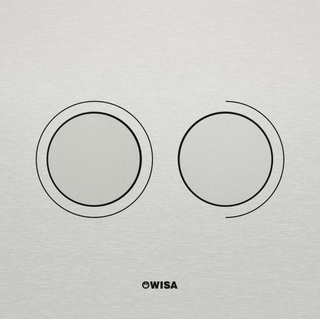 Wisa Luga plaque de commande aluminium pneumatique 16x16cm avec double chasse pour élément WC XS naturel