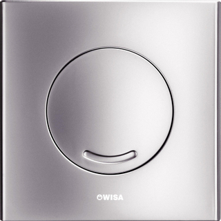 Wisa Argos plaque de commande plastique mécanique 16x16cm avec interruption de chasse pour élément WC XS chrome mat