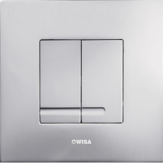 Wisa XS Plaque de commande double chasse plastique mat argenté