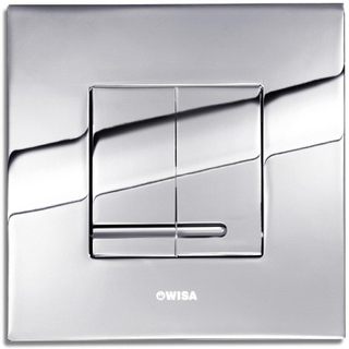 Wisa XS plaque de commande dualflush plastique brillant chrome