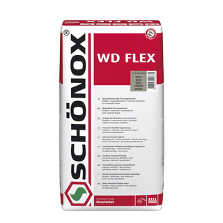 Schonox Wd flex waterafstotende flex cementvoeg 5kg. donkergrijs