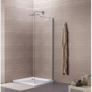 Royal plaza Hendra zijwand tbv deur 90x195cm chroom-helder clean