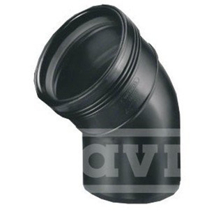 Wavin Wafix coude pp 45° 90 manchon/épingle noir