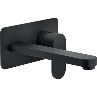 Robinet lavabo encastrable Royal plaza Olger - 22cm bec - noir mat
