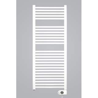 Zehnder Aura E Radiateur sèche-serviettes électrique 78,6x40cm 300 watts 230 volts | 50 Hz Acier Blanc brillant