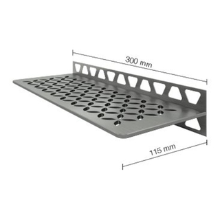 Schluter étagère florale 30,x11,5cm acier inoxydable brossé