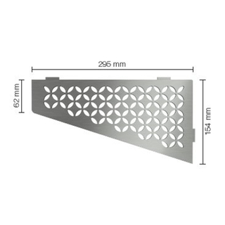 Schluter Shelf-e-s3 tablette Floral 15.4x29.5cm inox brossé