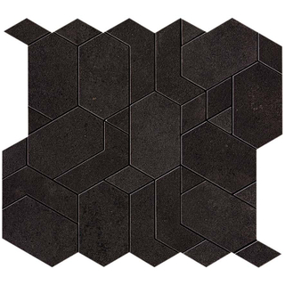 Atlas Concorde Boost Mozaiektegel - 30x35cm - 9mm - gerectificeerd - Porcellanato - Tarmac (Zwart)