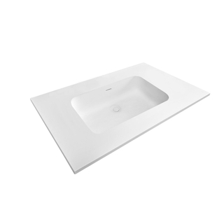 Royal Plaza Intent Plan vasque 60x45x1.5cm 0 trous de robinet 1 vasque Solid Surface Blanc mat