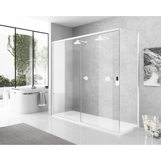 Novellini Opera porte coulissante droite 135-137x200cm clair blanc mat