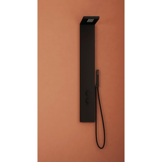 Kinedo Aquastyle douchepaneel - 153cm - met thermostaat - met handdoucheset - zwart mat
