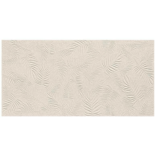 Atlas Concorde 3D Wall Carve Wandtegel - 80x40cm - 8.5mm - gerectificeerd - Leaf Ivory (Beige)