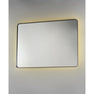 Royal plaza Intent Spiegel 80x120cm ronde hoeken+led verlichting mat zwart