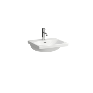 Laufen lua lavabo 50x46x20.7cm 1 trou pour robinet avec céramique anti-calcaire blanc