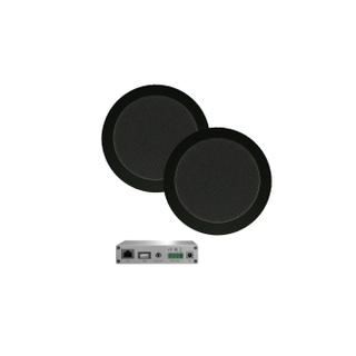 Aquasound wifi-audio versterker 30W m/twist speakers m.zwart