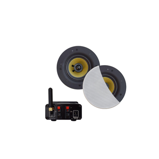 Aquasound Bluetooth Audio bluetooth audiosysteem - (30 watt / bt4.0 / auto-aux) - met rumba speakerset (wit) - 230v/12v