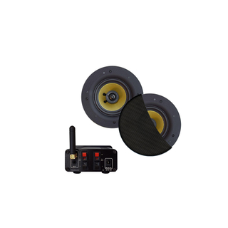 Aquasound Bluetooth Audio bluetooth audiosysteem - (30 watt / bt4.0 / auto-aux) - met rumba speakerset (mat zwart) - 230v/12v